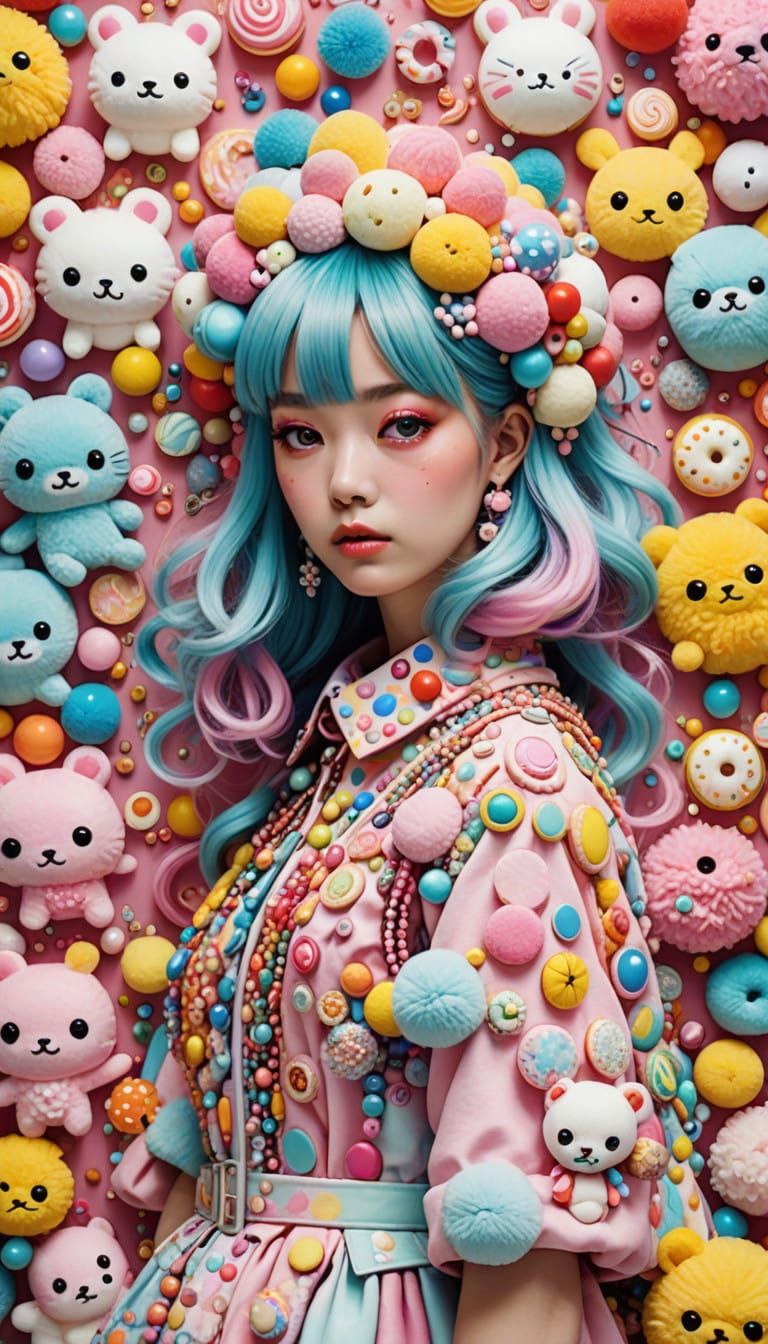 Pastel Dreamgirl in Whimsical Decora Fashion