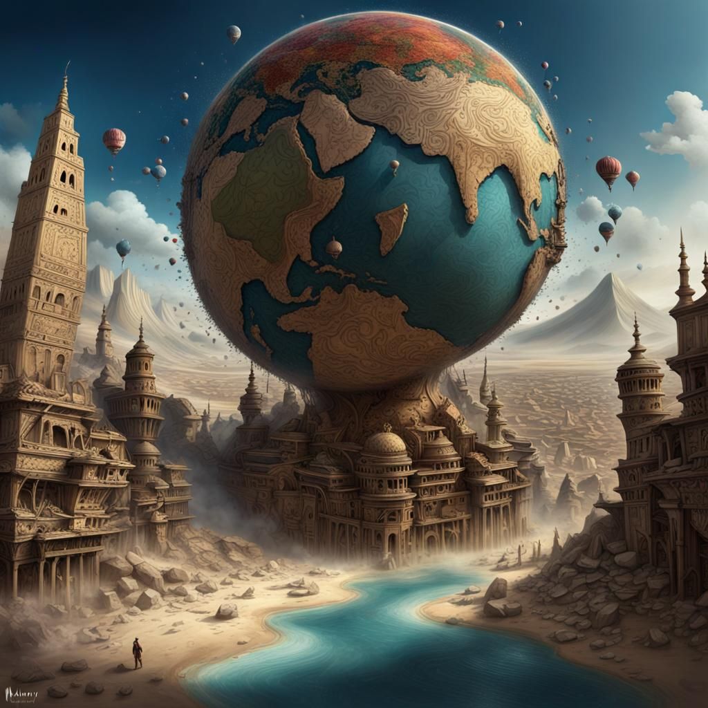 Fantastical Matte Painting with Deep Color and Intricate Det...