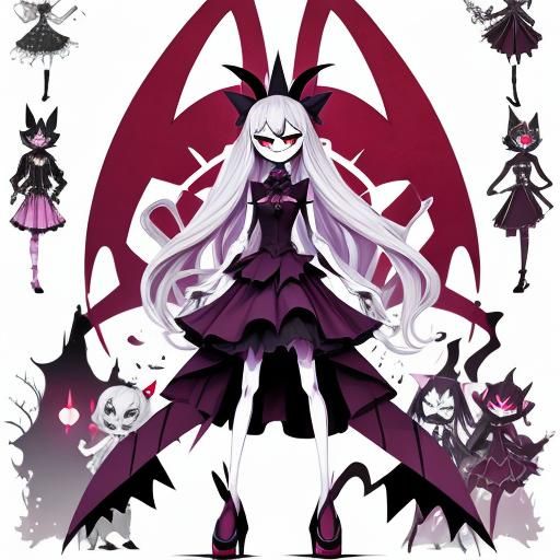 Demon Character Design in Hazbin Hotel Style