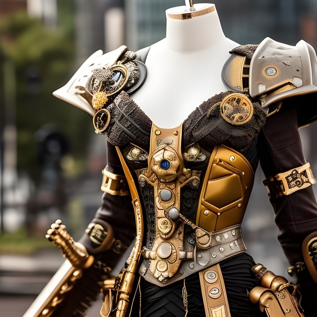 Steampunk Armor Portrait in Detailed 3D Rendering