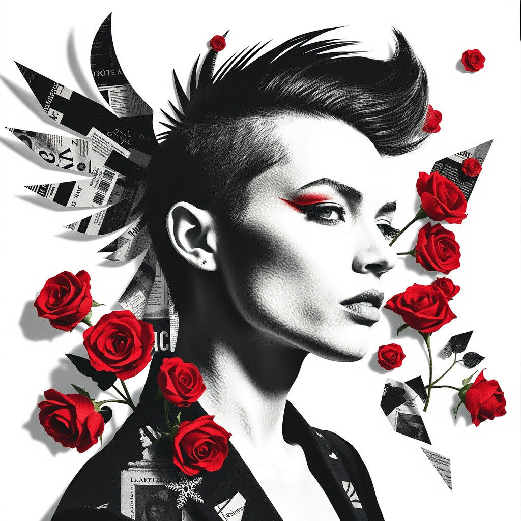 Surreal Photogram Portrait in Dada Collage Style