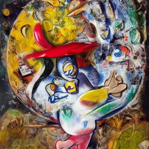 Surrealist Mouse Hero Wields Glowing Cheese Shield in Dreaml...