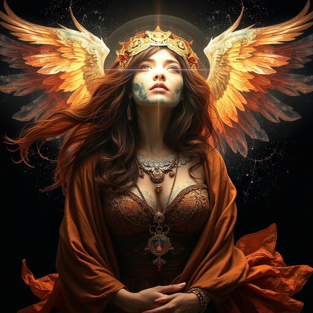 Mother Earth Refracts Light: Digital Art in Surreal Style