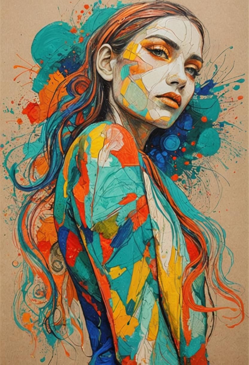 Abstract Art with Complementary Colors