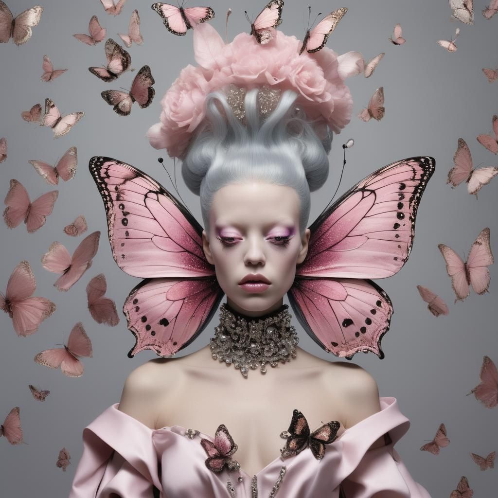 Hyperrealistic Butterfly in Hipgnosis Style