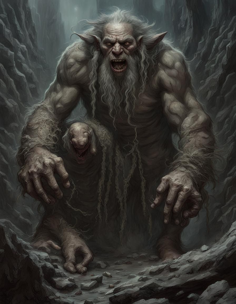 Troll of Khazad-dum in Horror Style