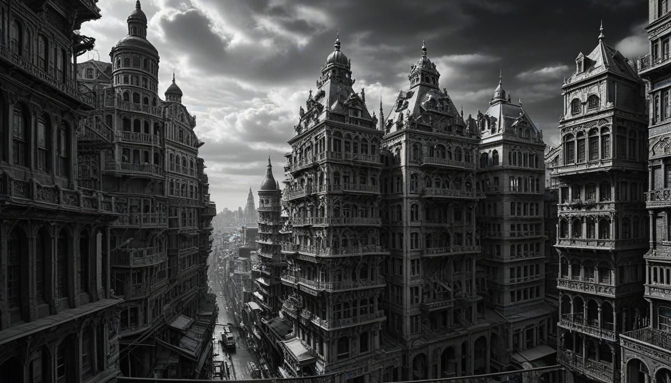 Vibrant Rubik's Cube Cityscape in Futuristic Style