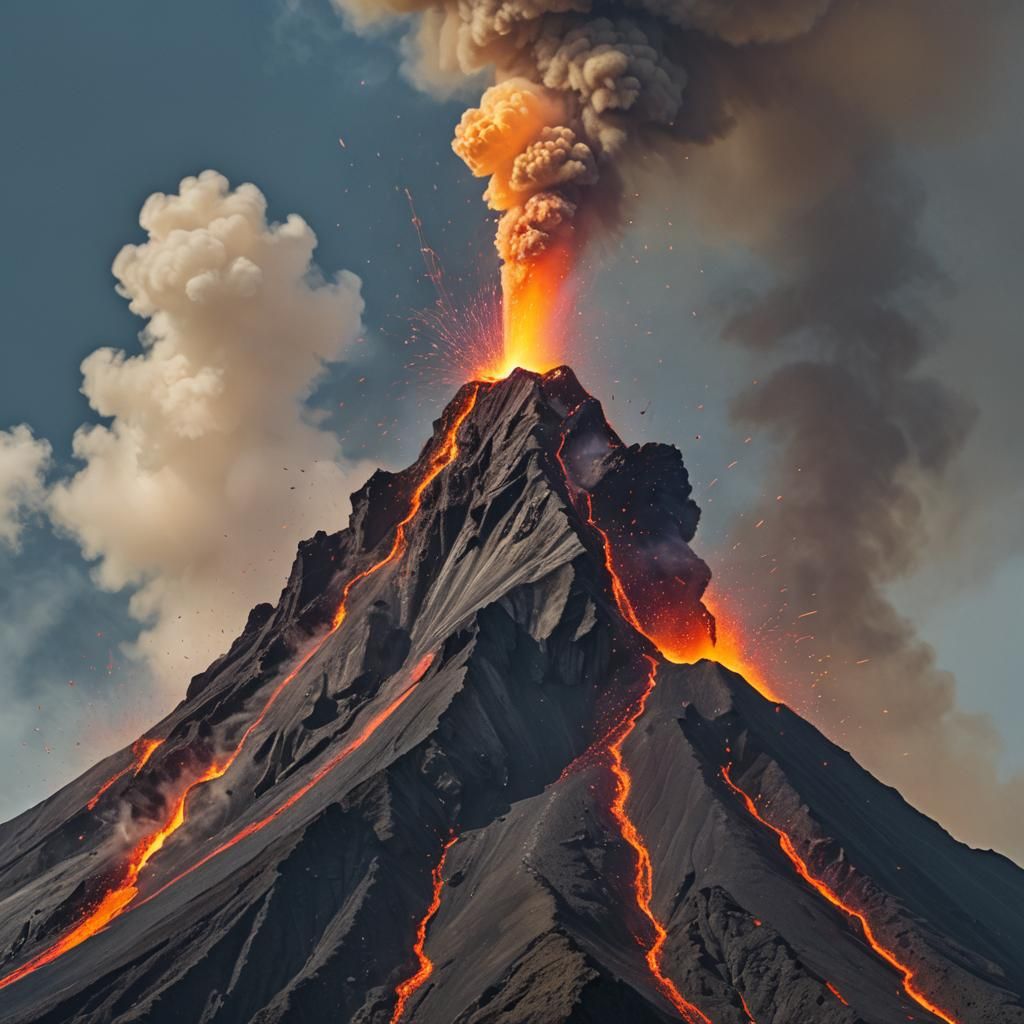 Prismatic Volcano Eruption: Professional Photography
