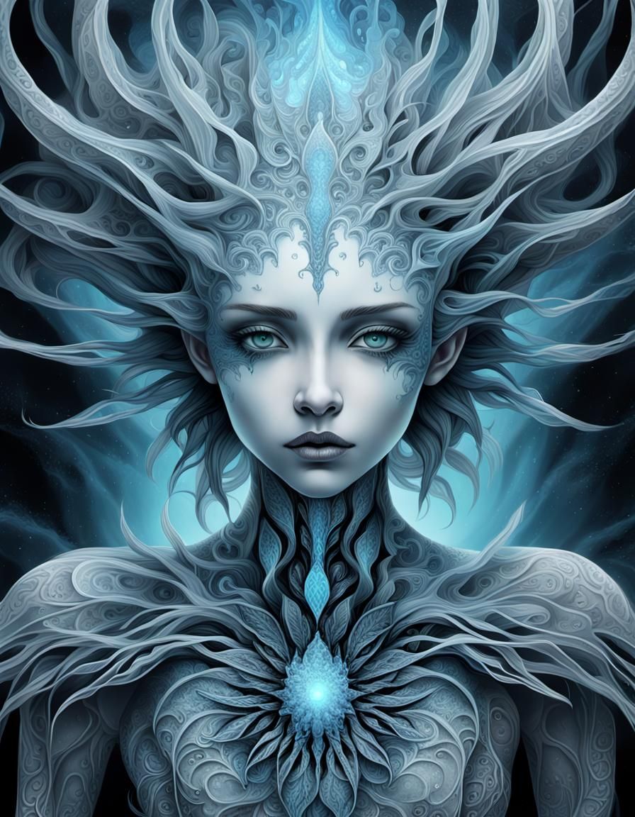 Inner Demon Embrace: Surreal Digital Art in Dreamcore Style