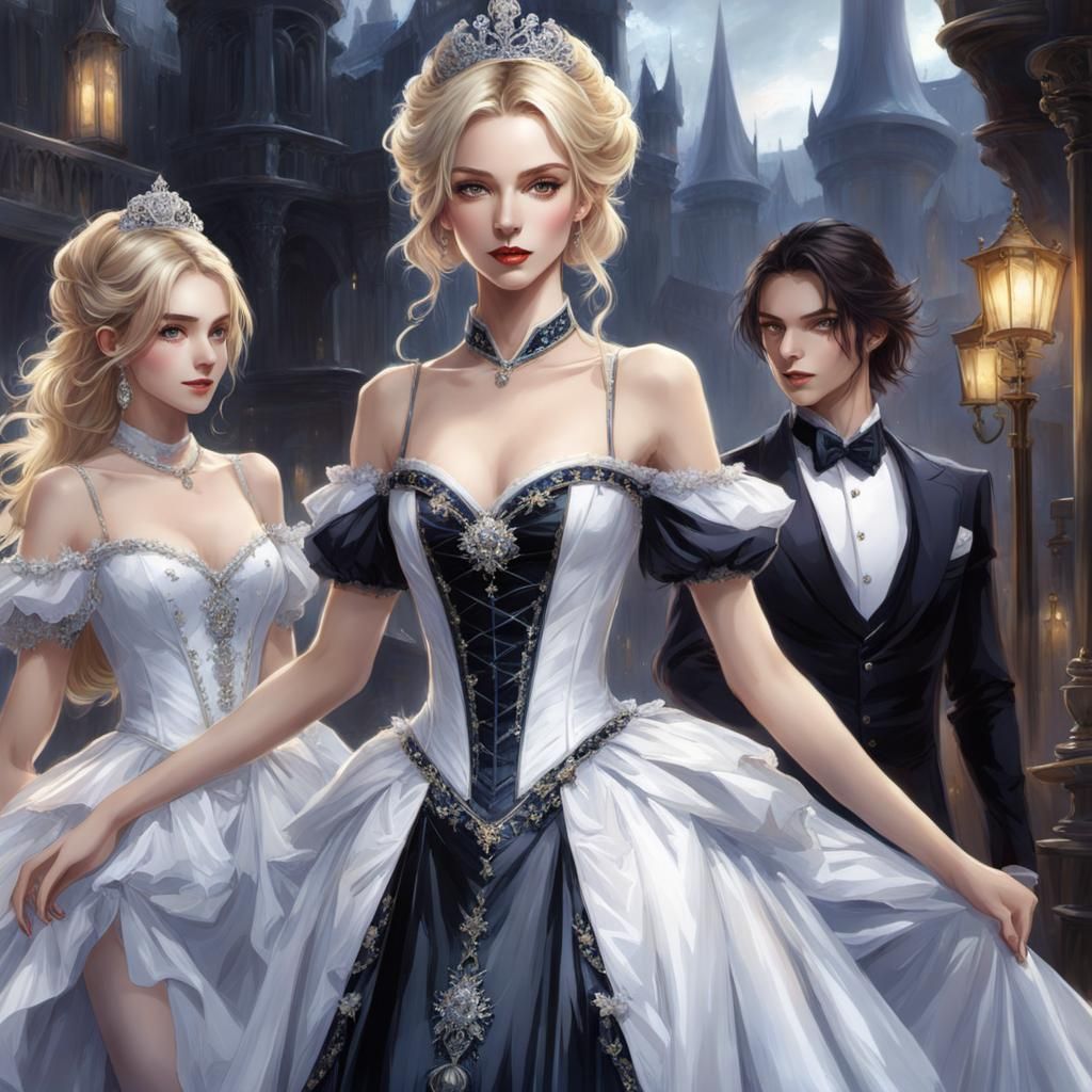 Evil Princess in Luxury Dressmaker Shop: Anime Illustration