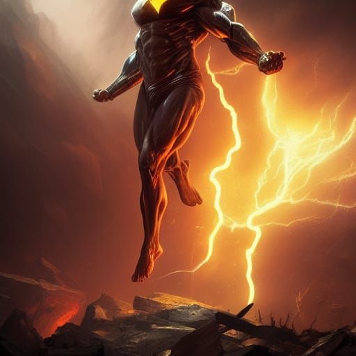 Black Adam Dark Fantasy Concept Art in 8K