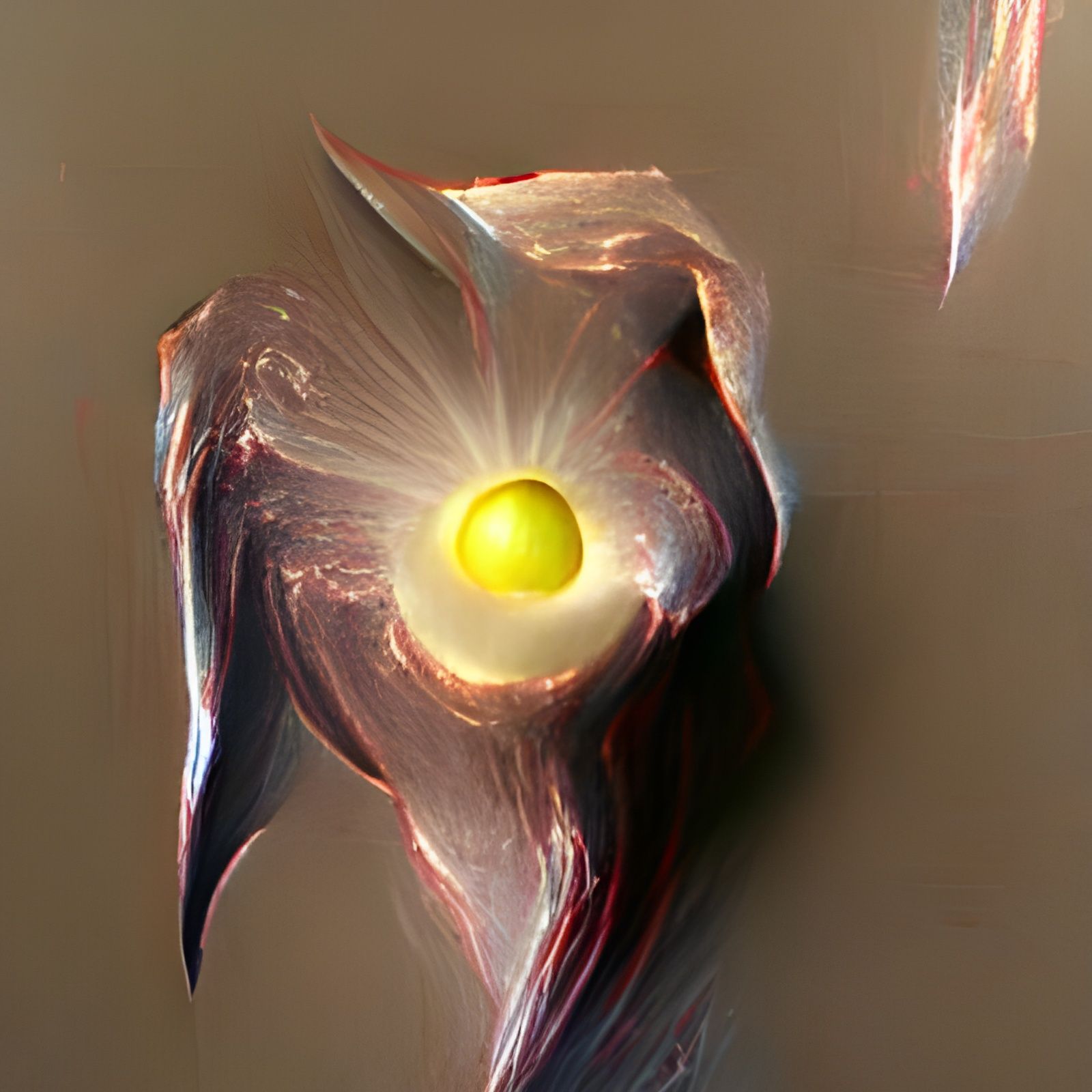 Golden Sphere Surrounded by Spikes