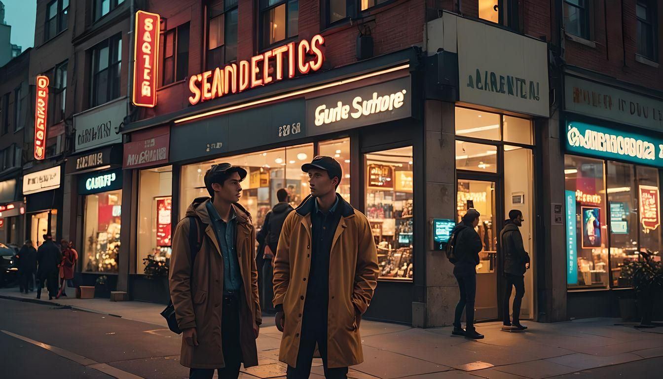 Gadget Storefront in Cinematic Film Style