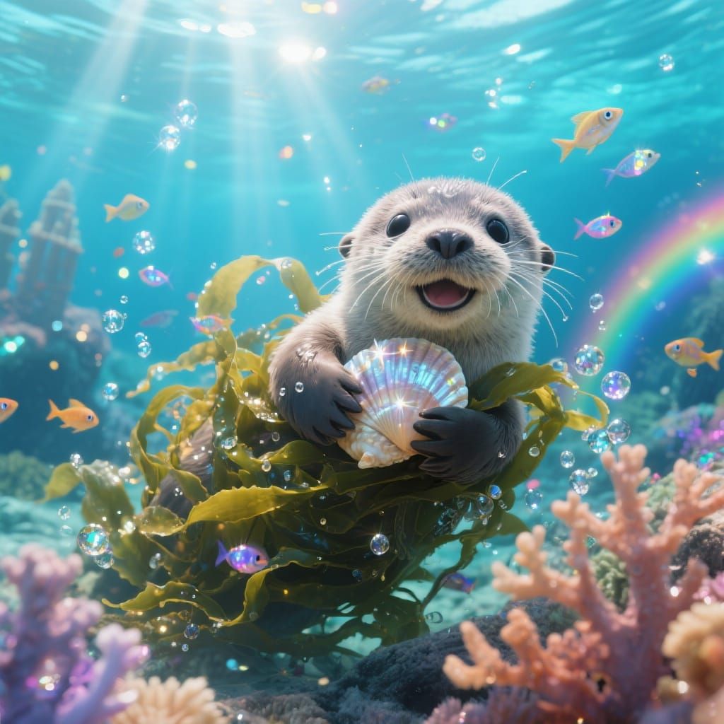 Cute Baby Seal's Underwater Adventure