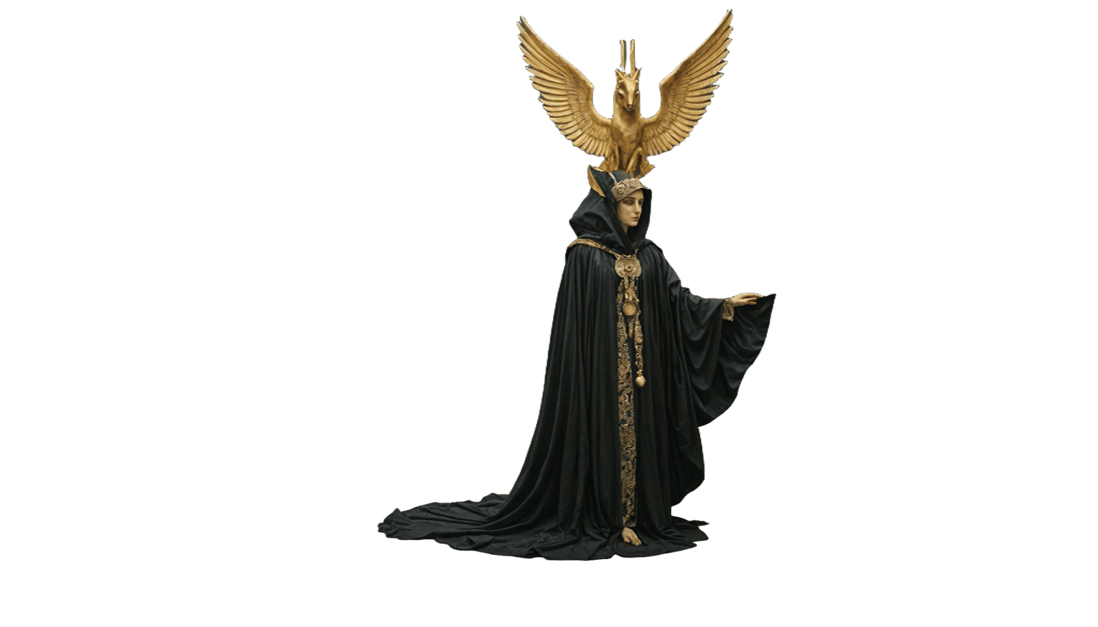 Mystical Temple Farewell in Surrealist Style