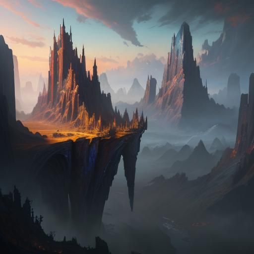 Fantastical God in Detailed Matte Painting