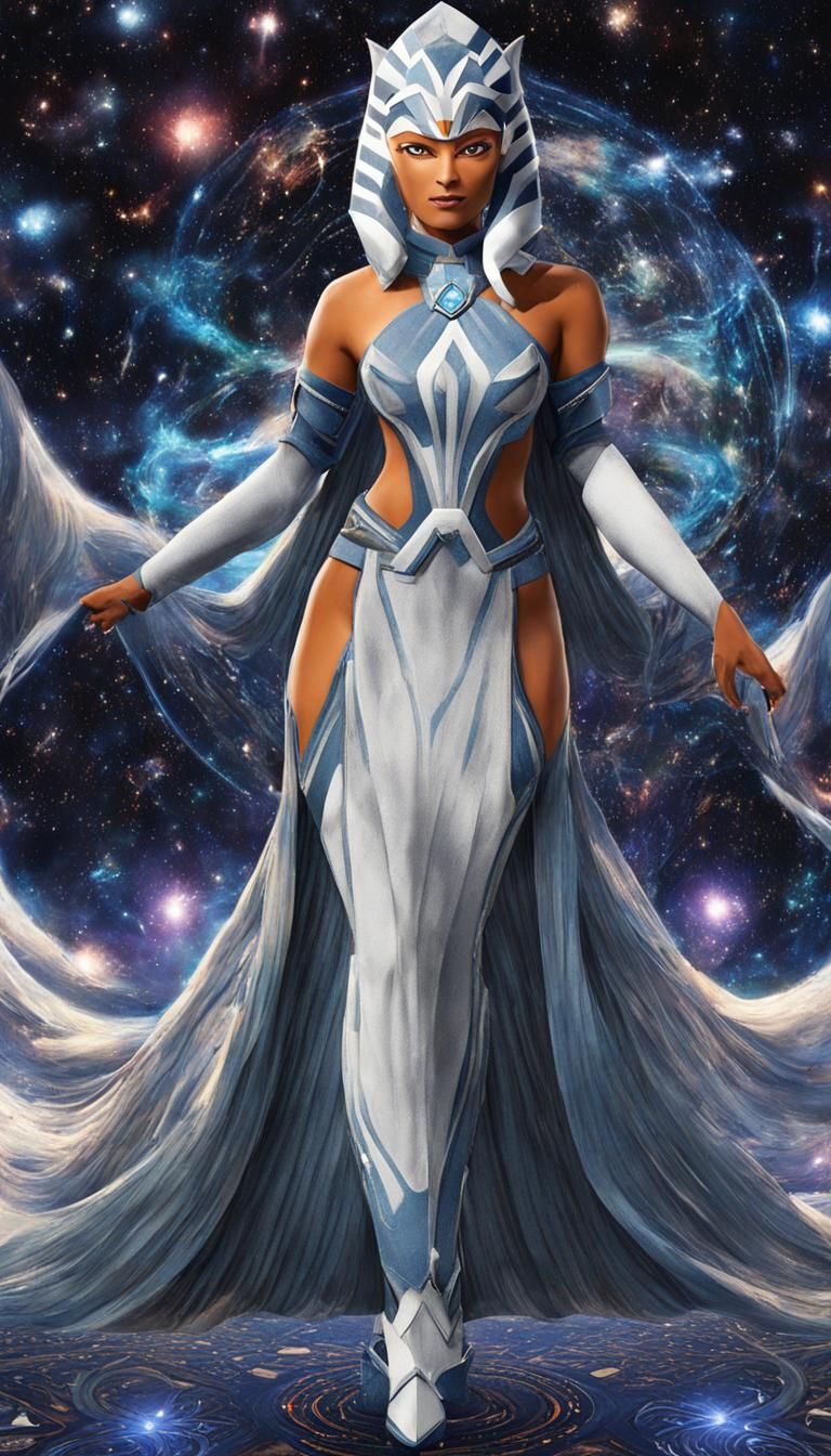 Ahsoka Tano as Astral Goddess in Graffiti Style