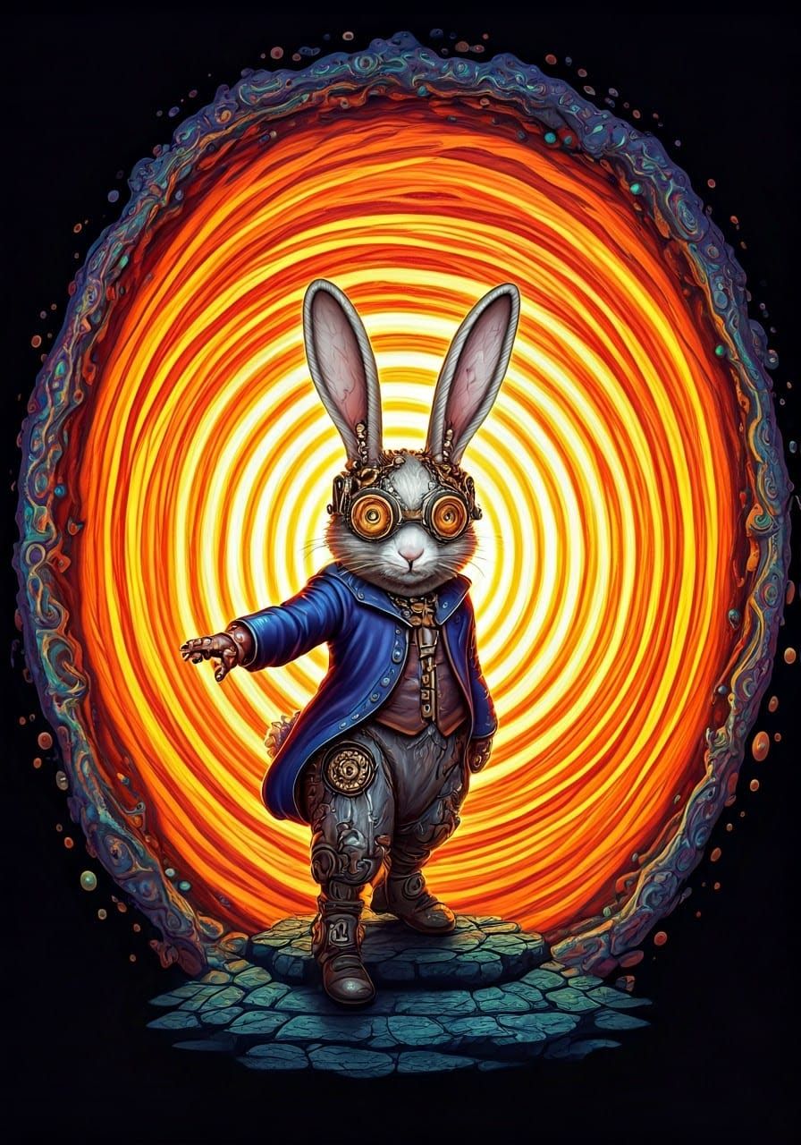 Steampunk Sorcerer Conjures Kaleidoscopic Wormhole