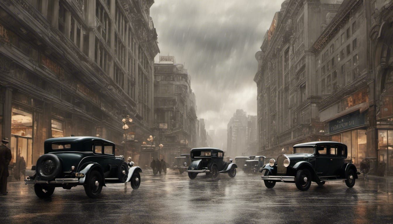 1931 America: Car Outside Department Store