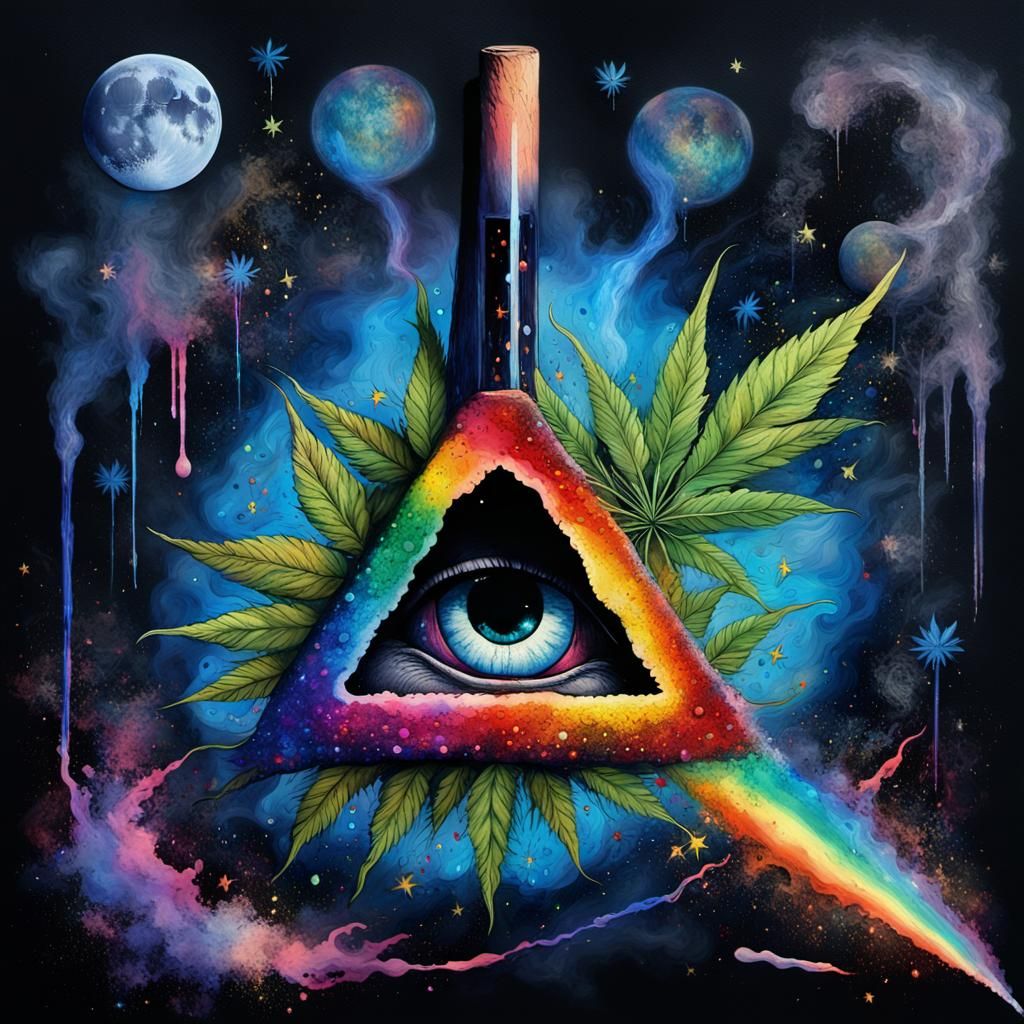 Ethereal Weed Cigarette in Gothic Impressionist Style