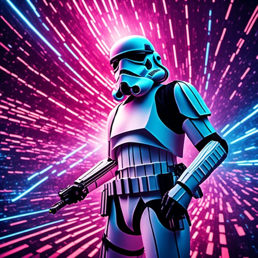 Stormtrooper Fight On Spaceship With Laser Beams