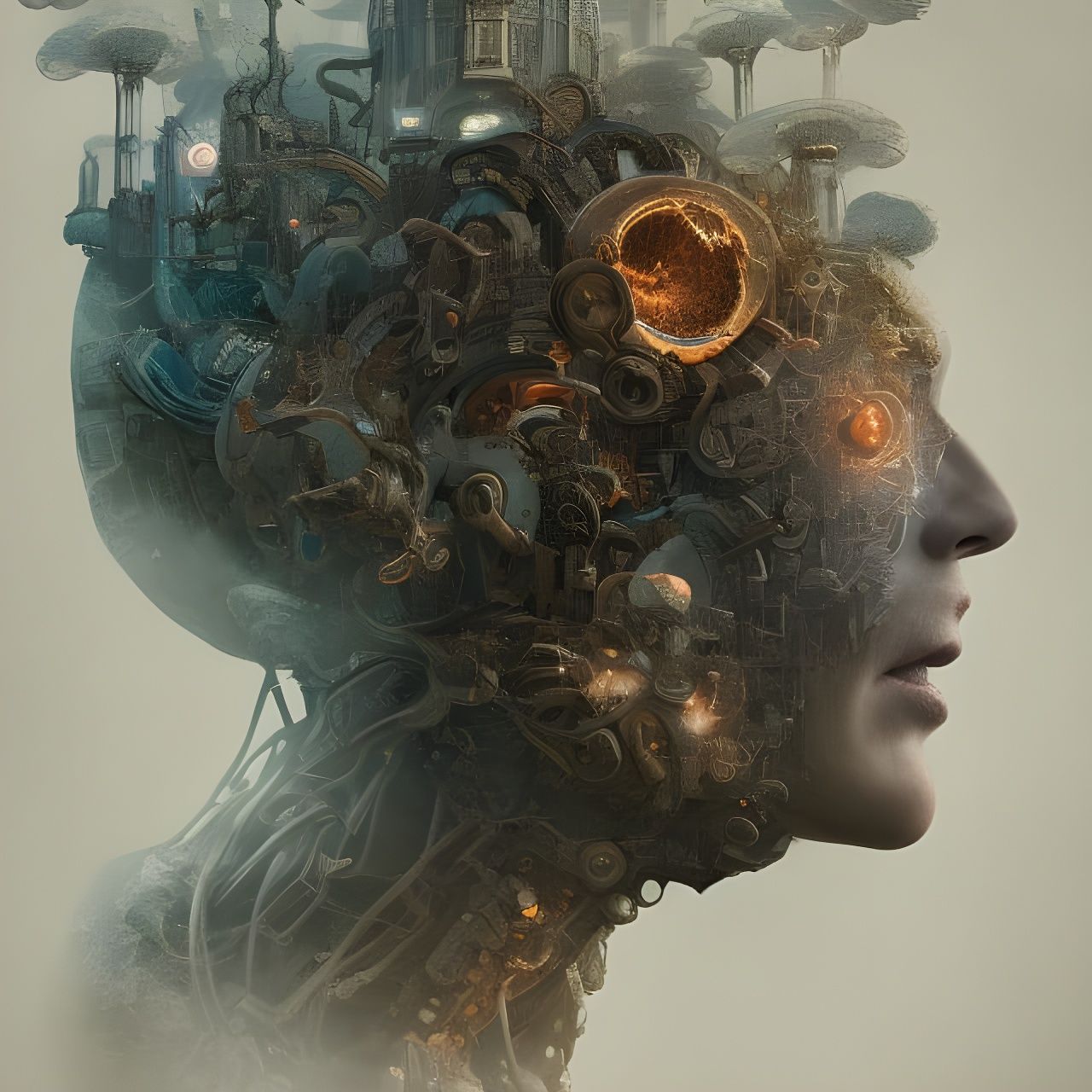 Deconstruction of a Human Brainstorm: Digital Matte Painting