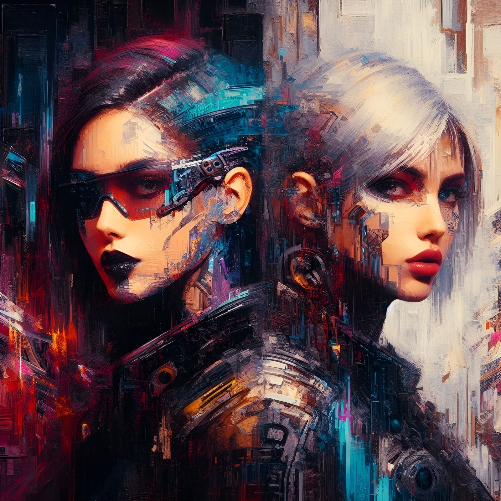 Abstract Geometric Design in Blue and White