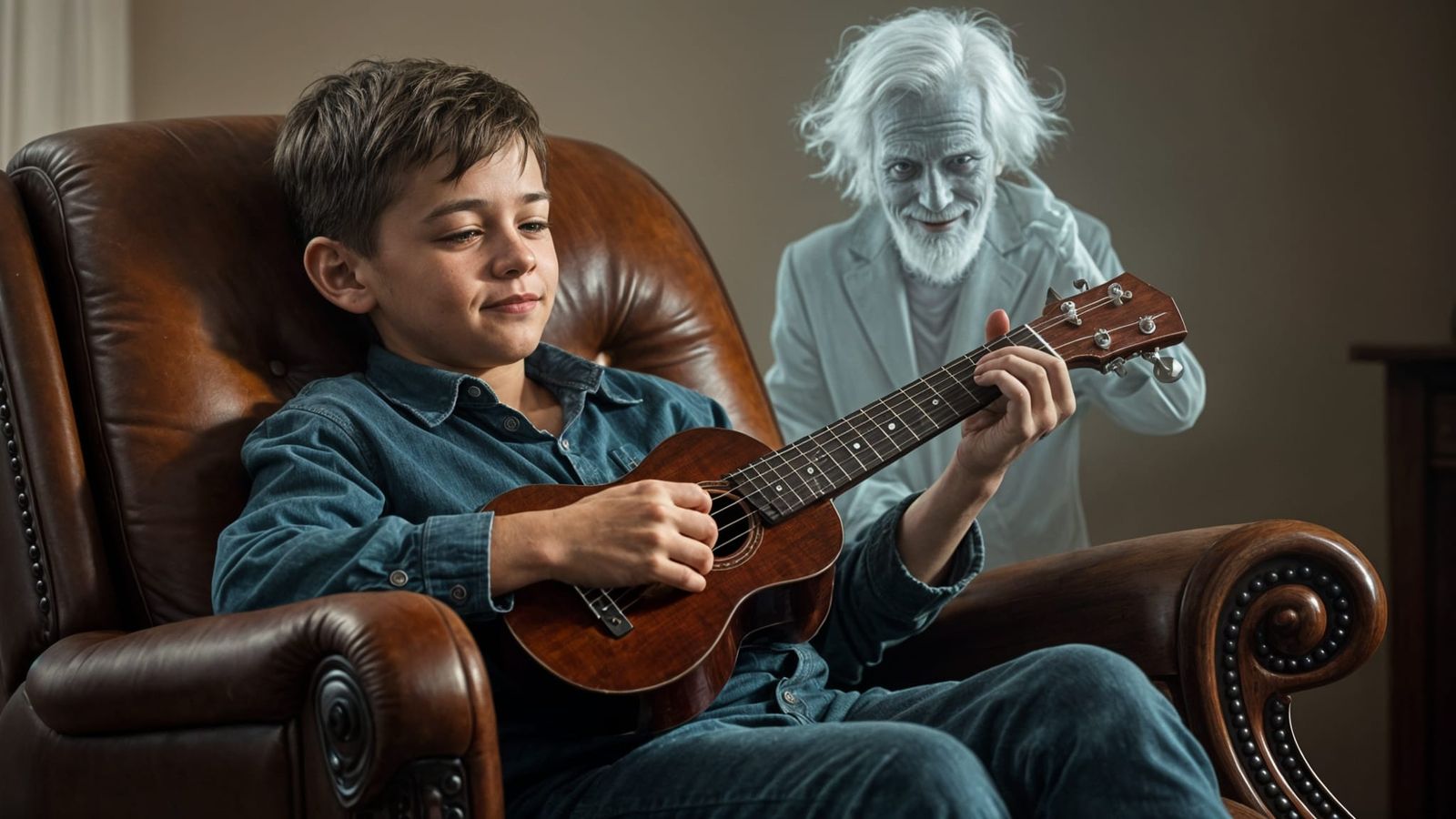 A Young Boy and His Ghostly Guardian