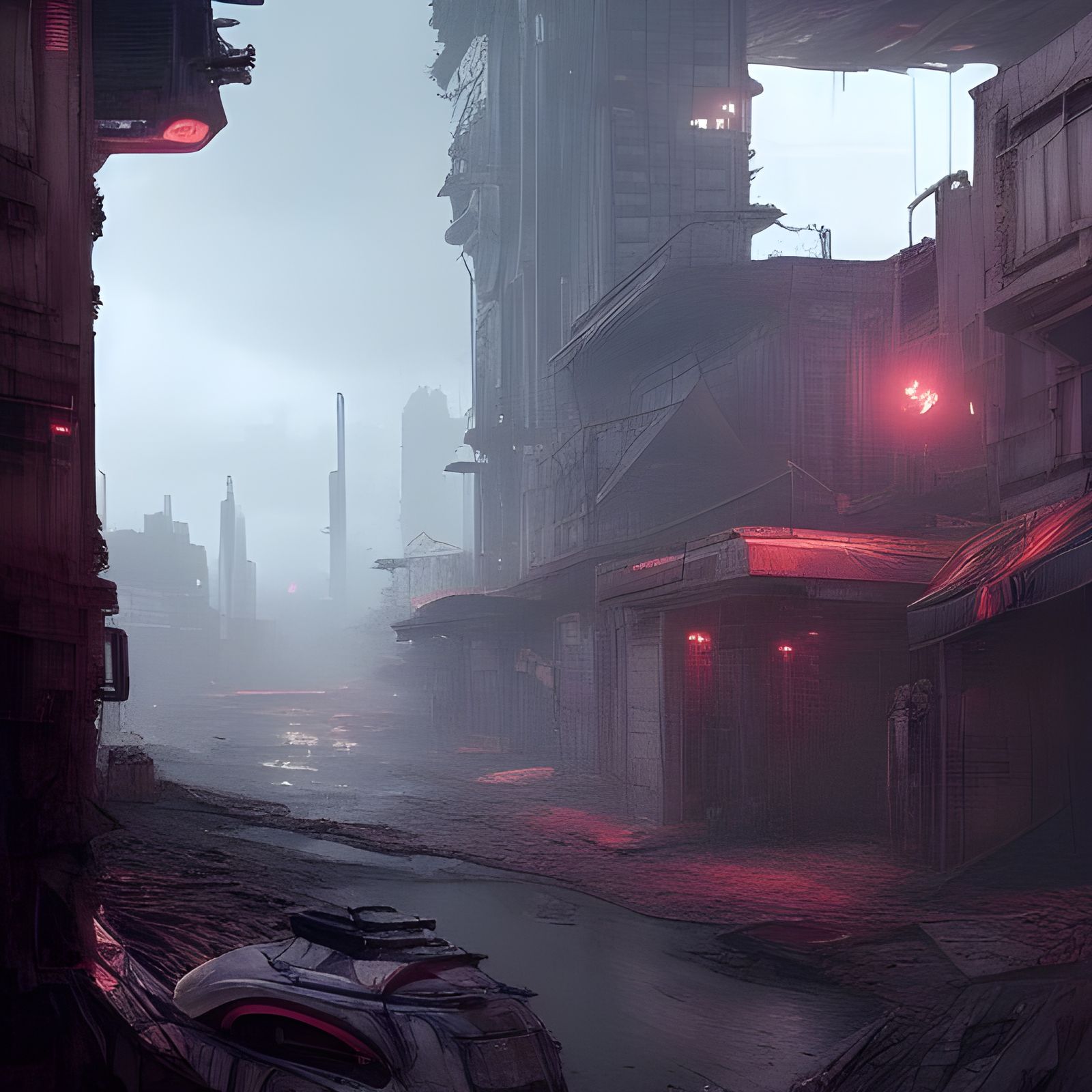 Dystopian Post-Apocalyptic Cityscape in Unreal Engine