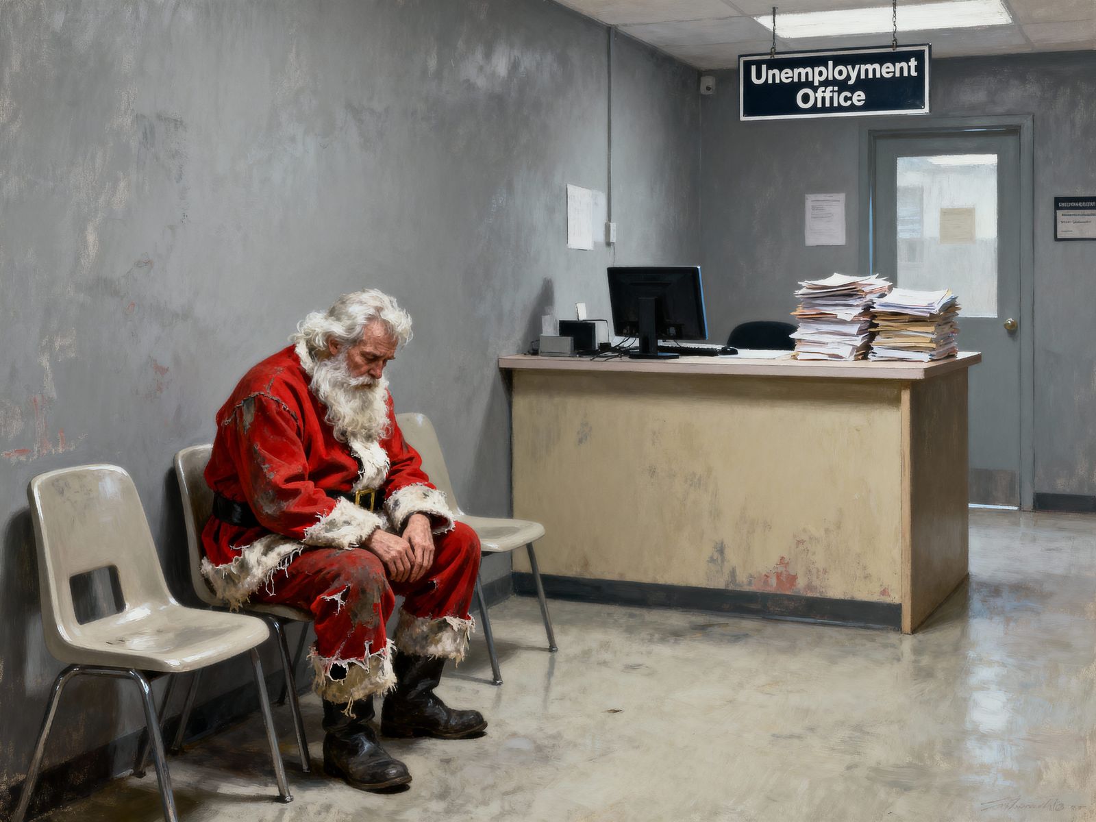 Santa Claus at the Unemployment Office