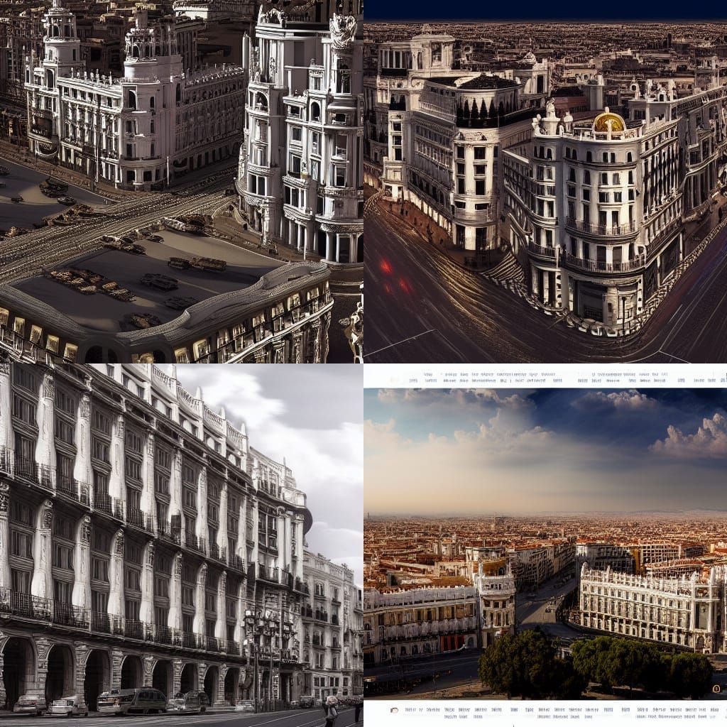 Dramatic Digital Painting of Madrid