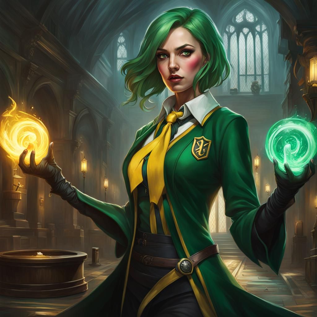 Magic Duel in Sewer: Hyperdetailed Concept Art