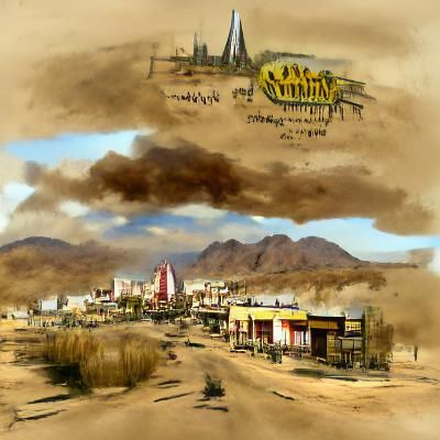 Post-Apocalyptic Desert Landscape Inspired by Fallout
