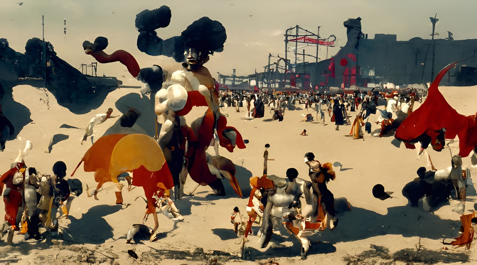 Afrofuturist Coney Island Circus Exodus in Autochrome