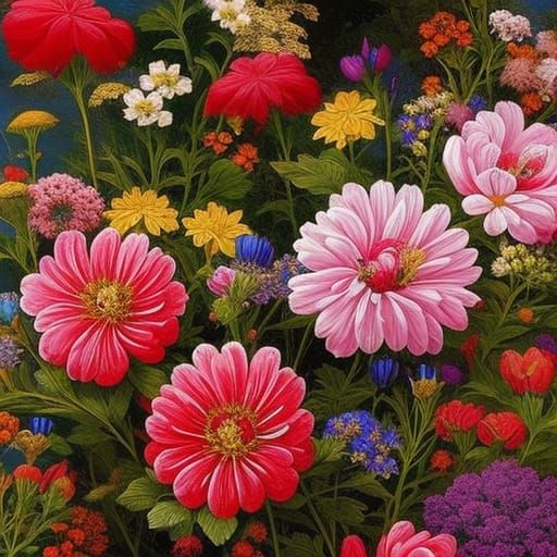 Egyptian Art: Rococo Floral Masterpiece