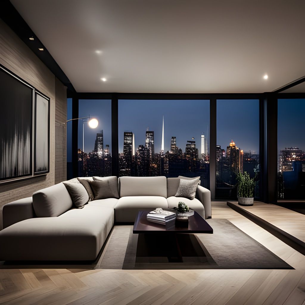 Luxurious New York City Penthouse Interior