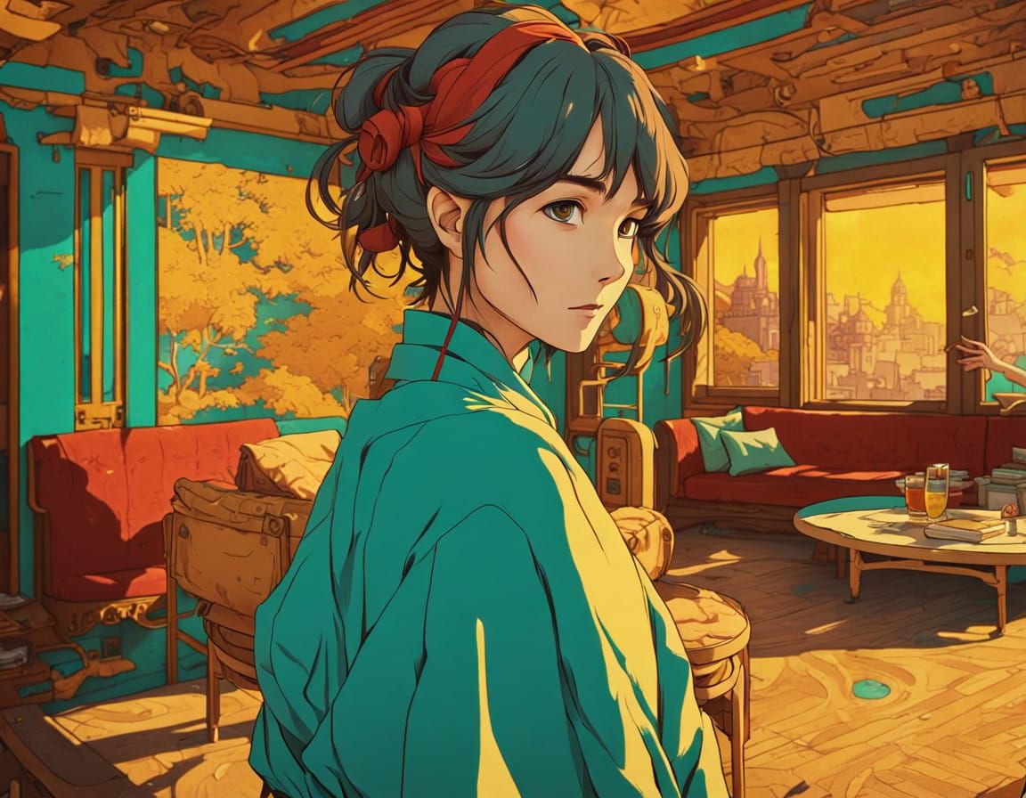 Vibrant Party Girl in a Lomography-Inspired Setting