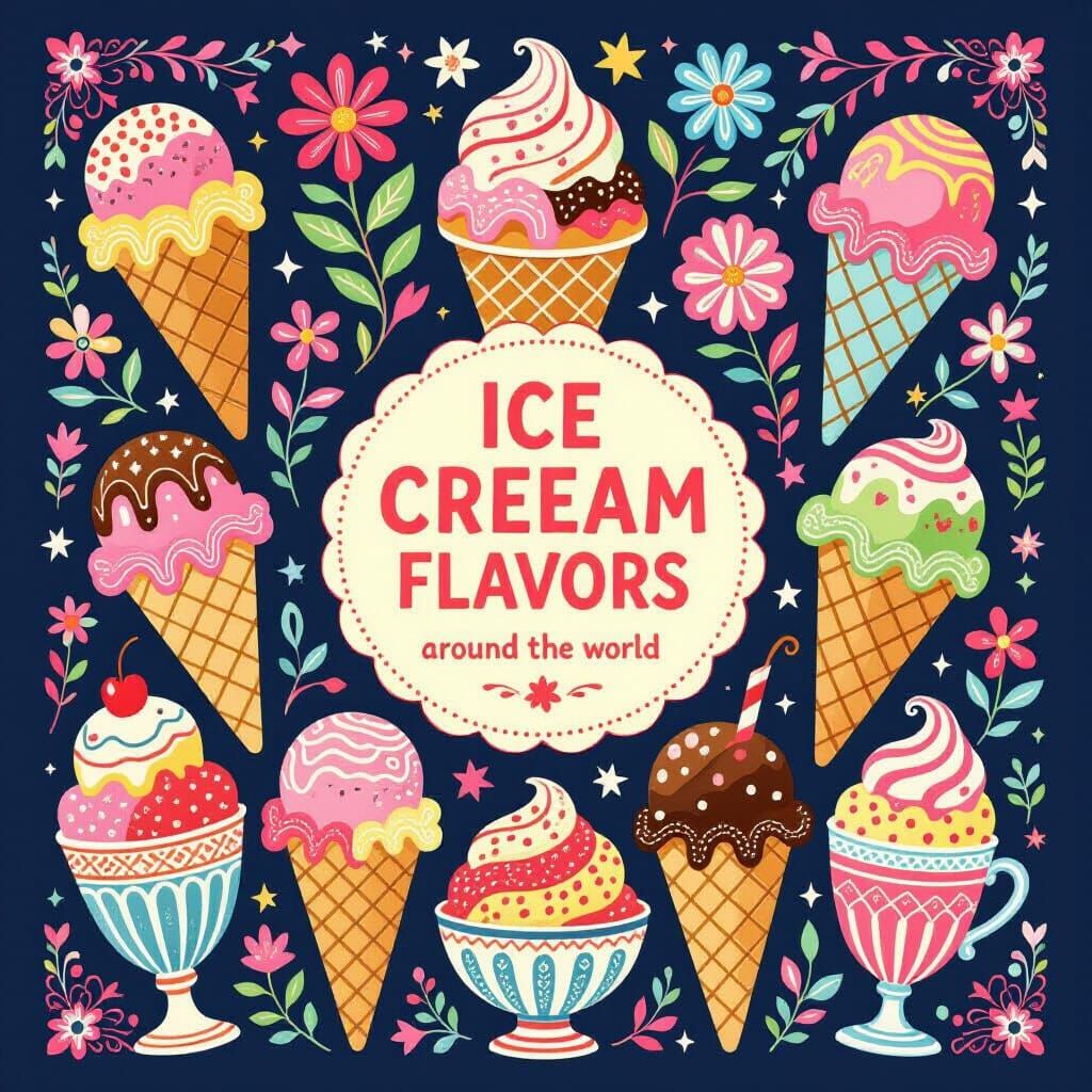 Global Ice Cream Flavors: A Pop Art Celebration