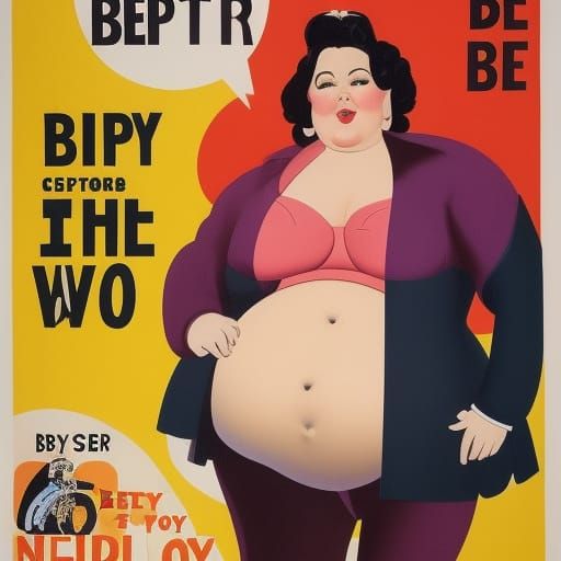 Obesity Propaganda Poster: "Fatter is Better"