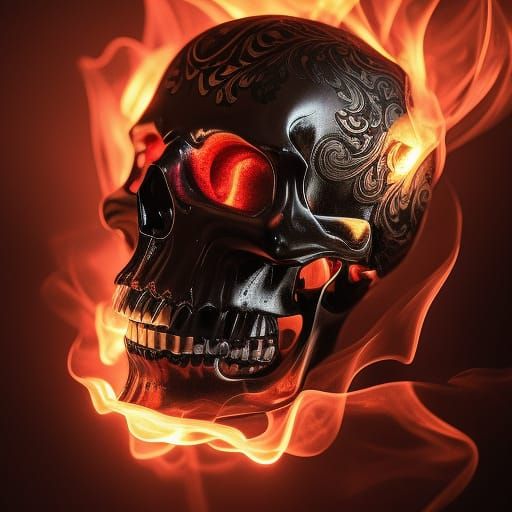 Flaming Skull