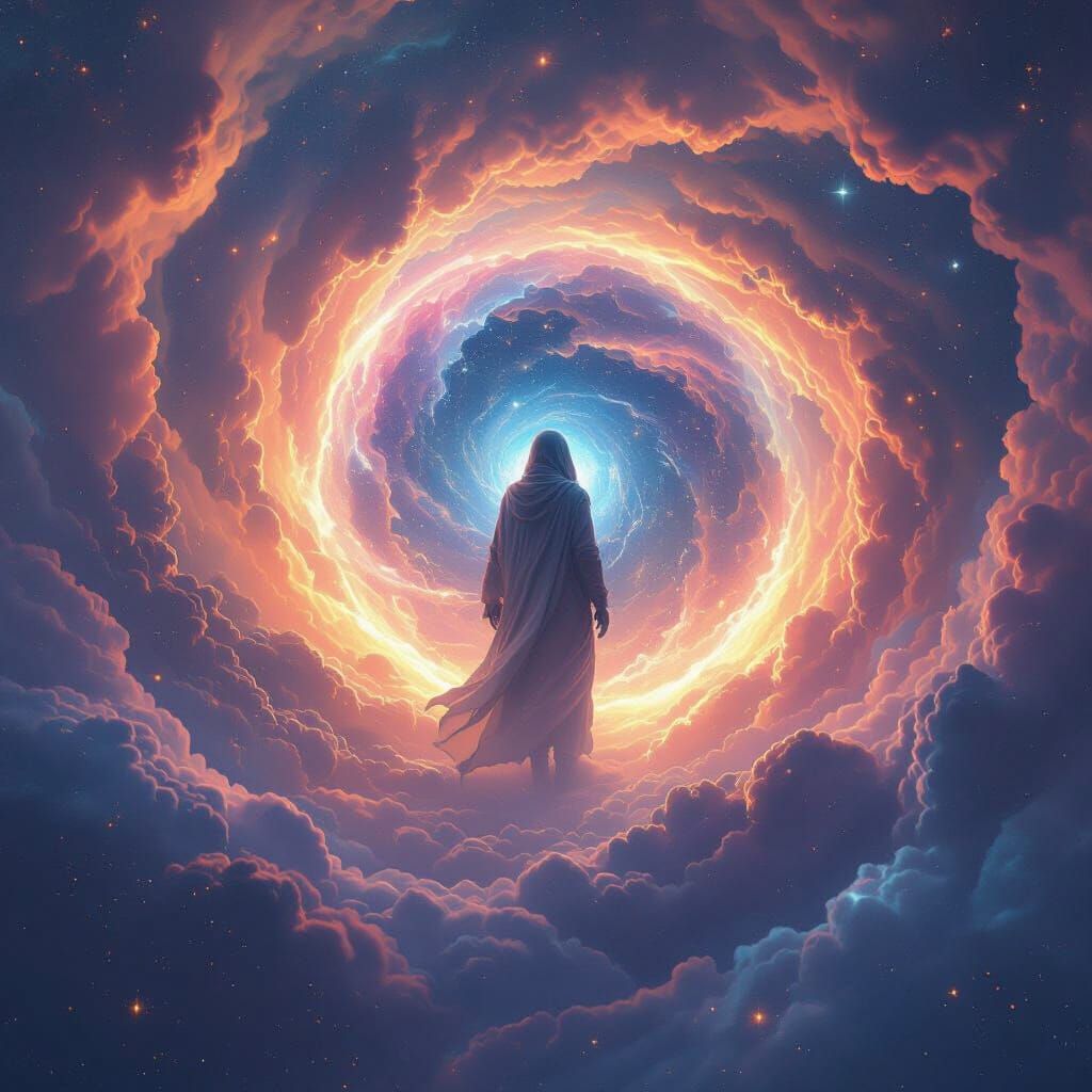 Celestial Cosmic Entity in Dreamlike Digital Art