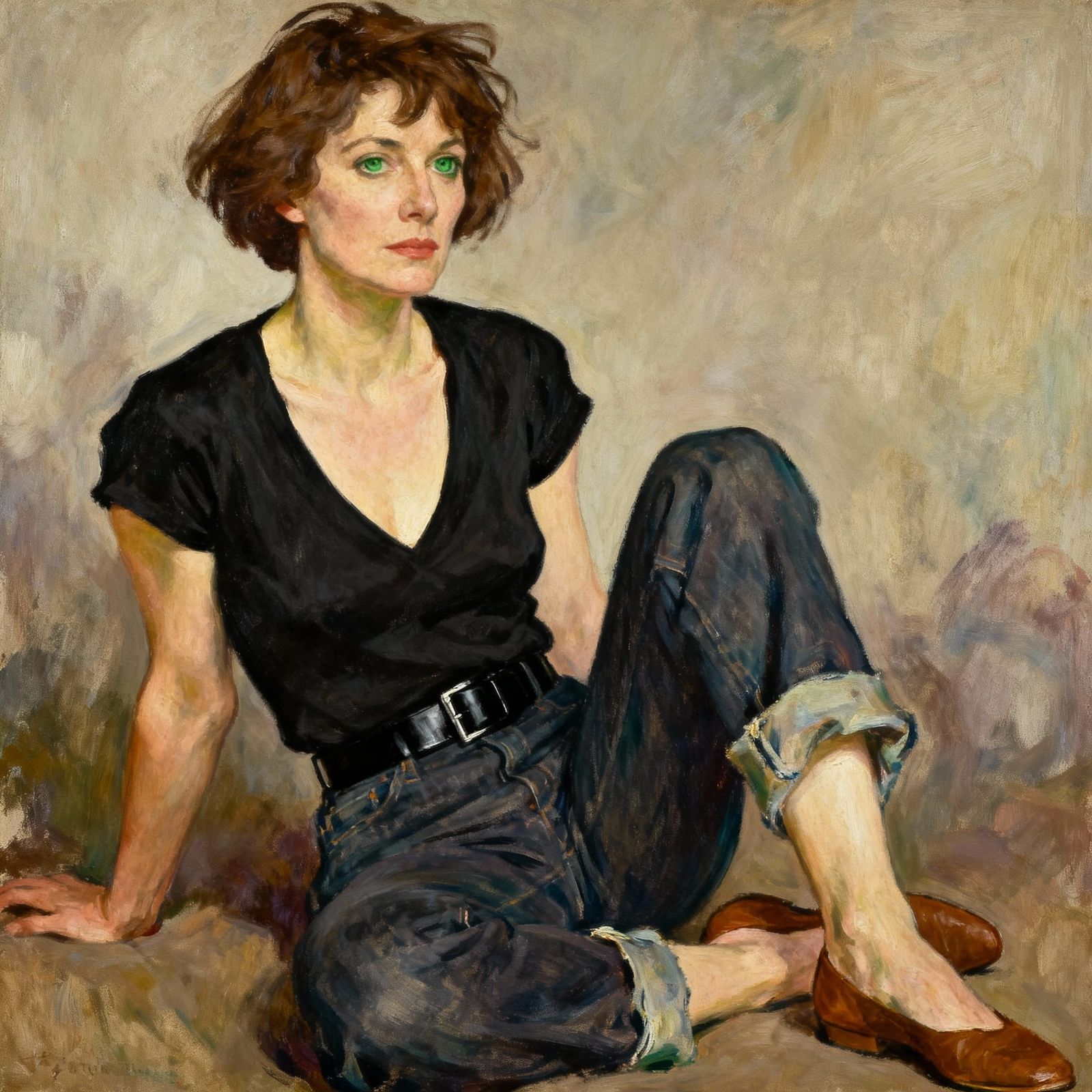 Aunt Cass Portrait in Realist Oil Painting Style