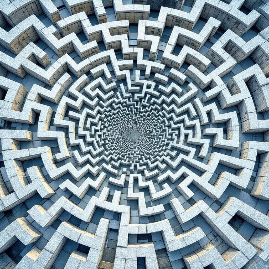 Surreal Infinite Mirror Maze of Reflections