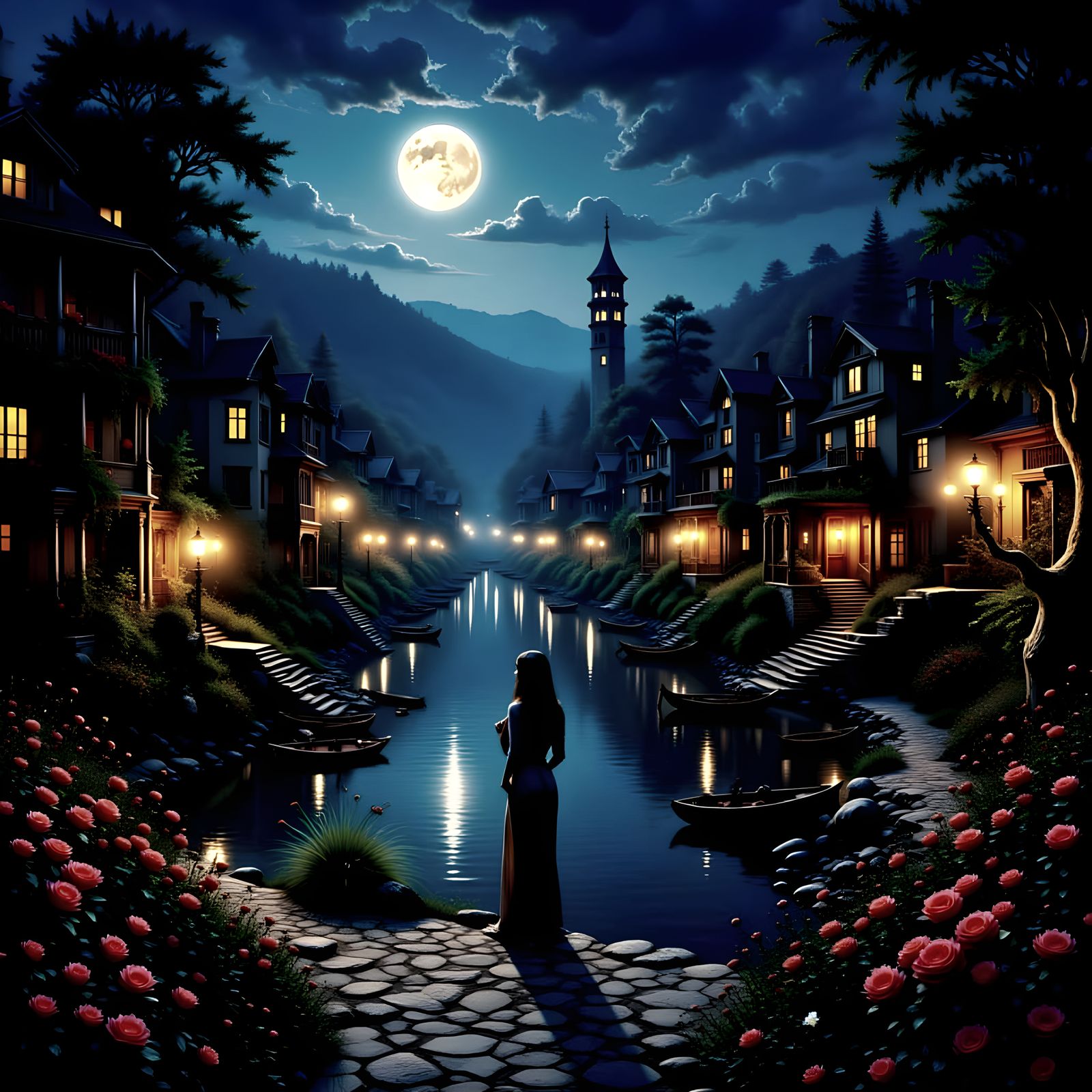 Night in the ancient city