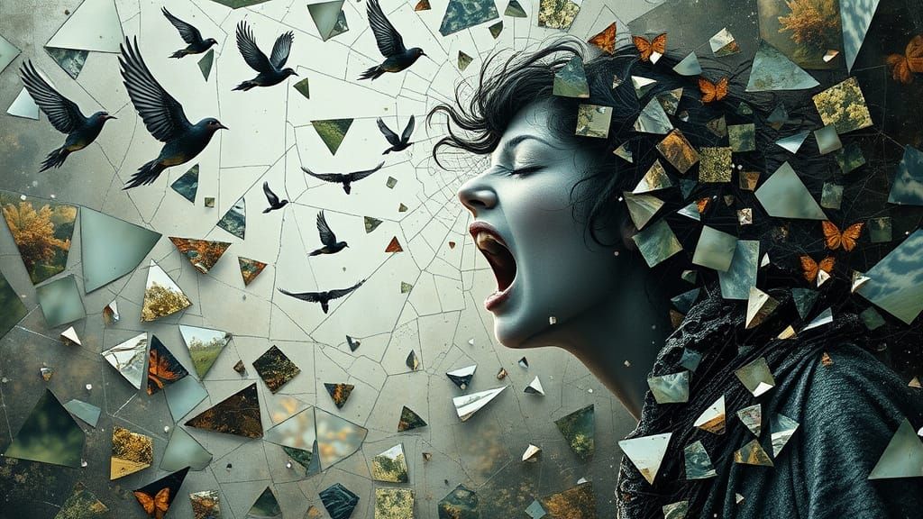 Angel of Shattered Memories in Dazzling Mirror Maze