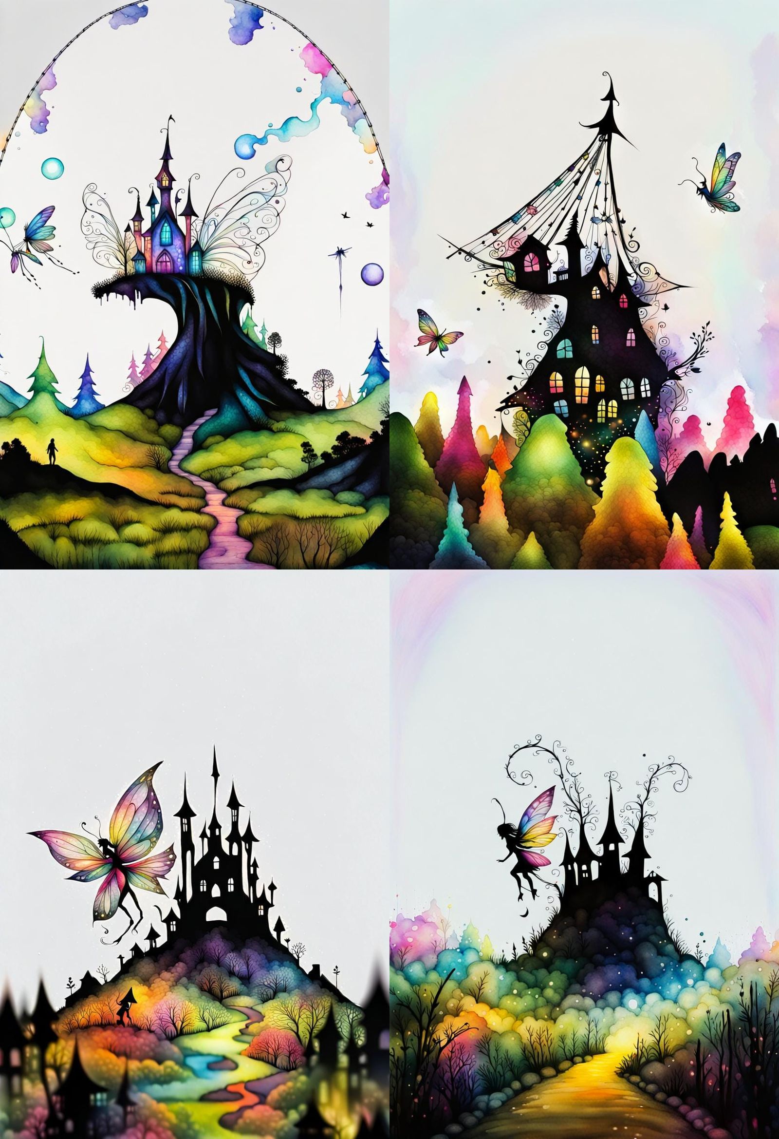 Whimsical fairy fantasy village