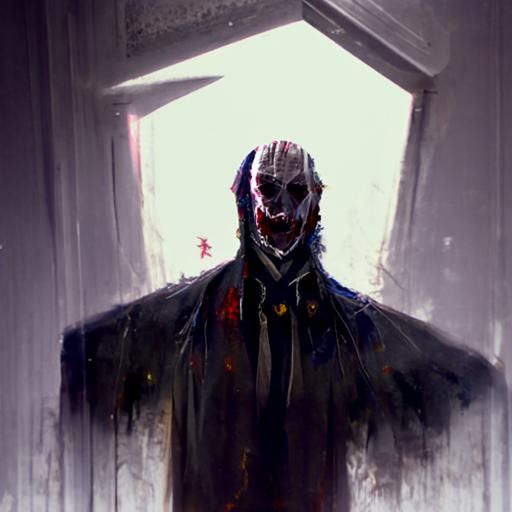 Sinister Figure Emerges from Shadows: A Digital Painting