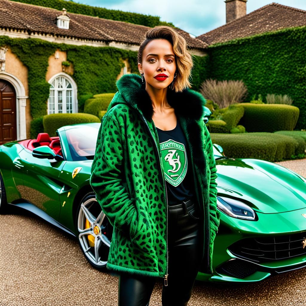 Slytherin Inspired Fashion Photo in 8K