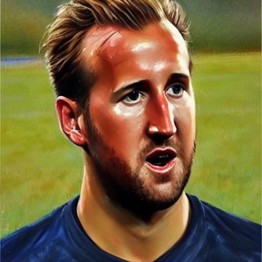 Harry Kane Portrait in Oil Painting Style