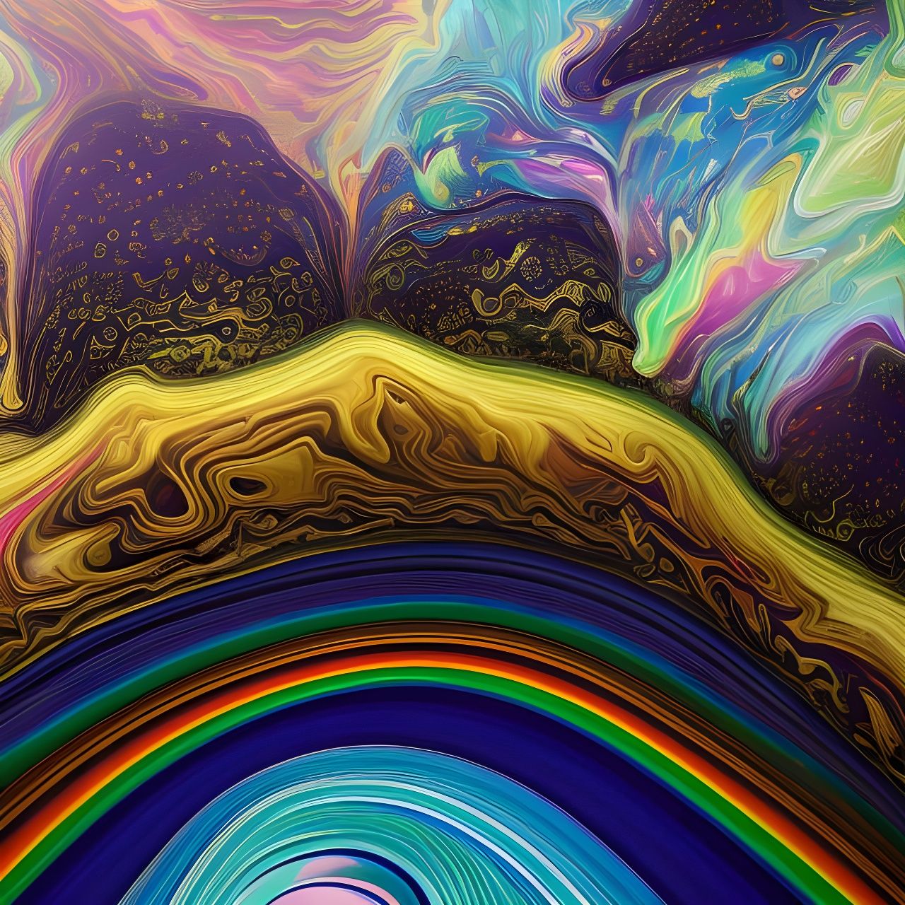 Surreal Reality Tears: A Chromatic Aberration Painting